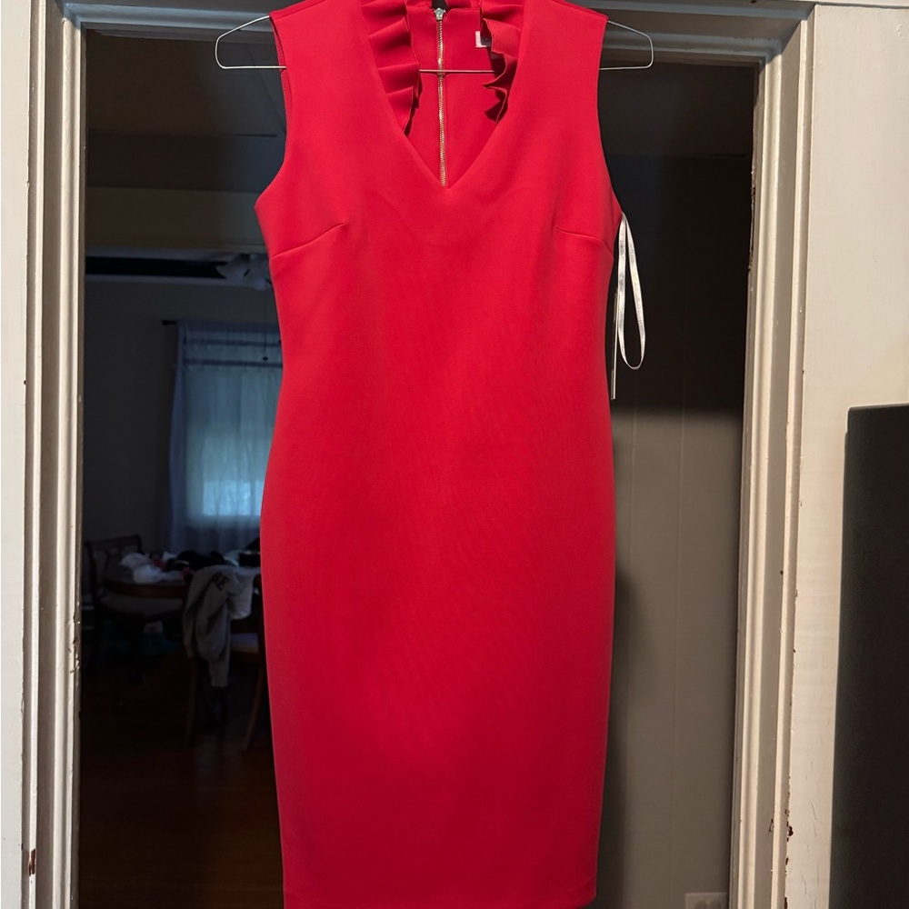 Calvin Klein Vivid Red Mini Dress